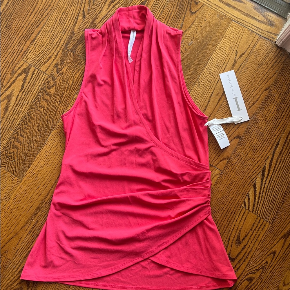 New with tag IRIS Setlakwe Coral Matte Jersey Sleeveless Top, M
